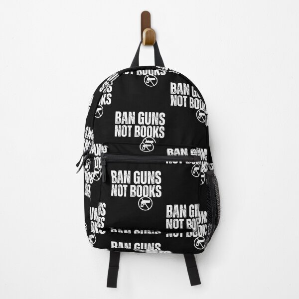 Item preview, Ban Guns Not Books White Text Slogan Design designed and sold by EarthArtDesigns.