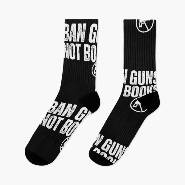 Item preview, Ban Guns Not Books White Text Slogan Design designed and sold by EarthArtDesigns.