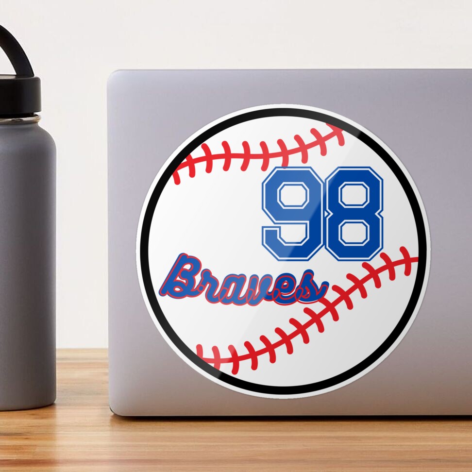 Atlanta Braves MLB Logo Sticker Set 4pcs by 3 inches Die Cut