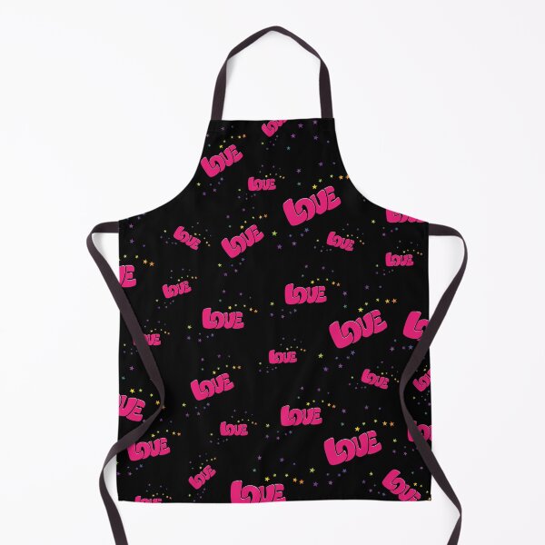Item preview, Pink Love and Stars Pattern on Black designed and sold by HectorCantres.