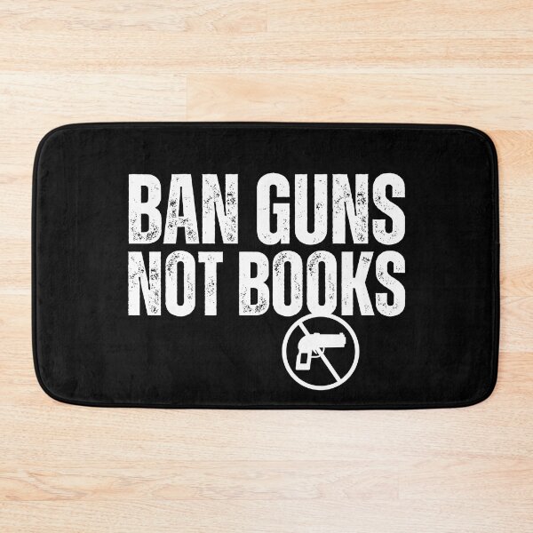 Item preview, Ban Guns Not Books White Text Slogan Design designed and sold by EarthArtDesigns.