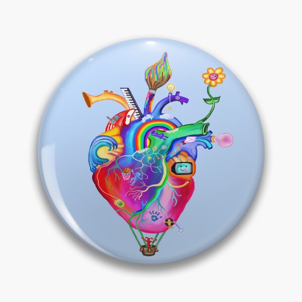 Item preview, Colorful Whimsical Childhood Heart designed and sold by Deborah Camp.