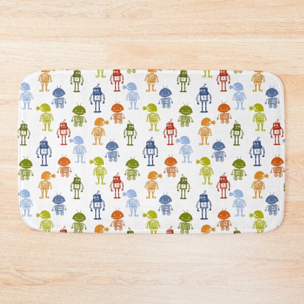Item preview, Colorful robot friends pattern  designed and sold by acbcesarz.
