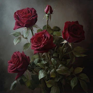 Artwork thumbnail, Deep Red Roses by Vanover Designs