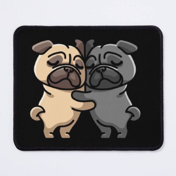 Item preview, Two pugs hugging each others  designed and sold by THISPUGVIBE.