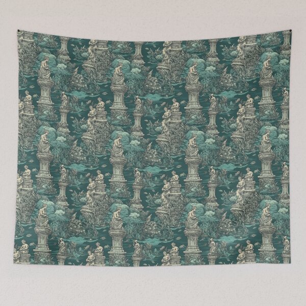 Item preview, Underwater Ancient Statues Pattern designed and sold by RooArtistry.
