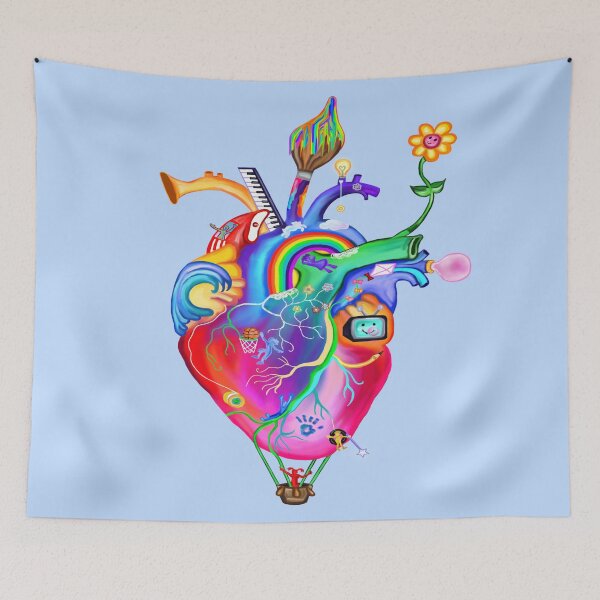 Item preview, Colorful Whimsical Childhood Heart designed and sold by Deborah Camp.