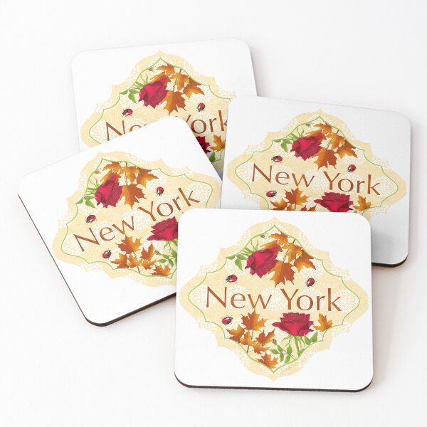 Item preview, New York State Rose Ladybug Sugar Maple | Sticker, Mug, Journal, Cup designed and sold by JourneyHomeMade.
