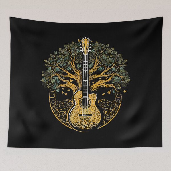 Item preview, Acoustic Guitar Tree Guitar Player Nature Guitarist designed and sold by michallaga.