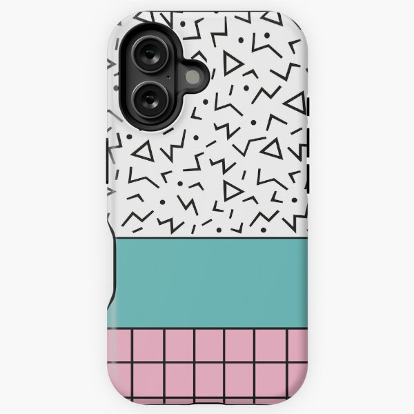 Aperçu de l'œuvre Motif Memphis 44 - Rétro années 80 90 / Grille à carreaux créée et vendue par GraphicWave.