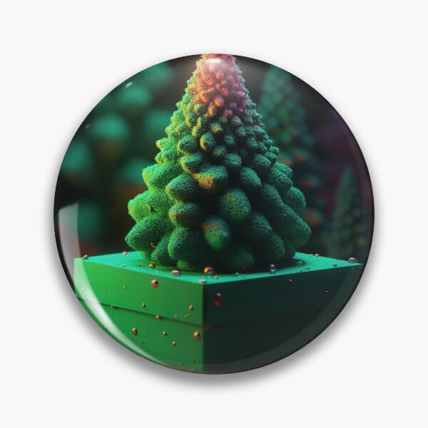Item preview, Toy mini Christmas tree and gift box, neon lighting, bokeh background designed and sold by jetaiart.