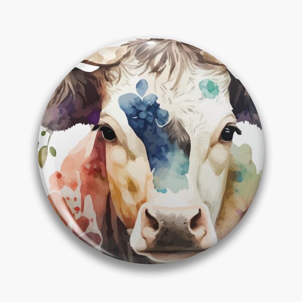 Item preview, A Floral Bohemian Cow Watercolor - Boho Animals designed and sold by GVRDesign.