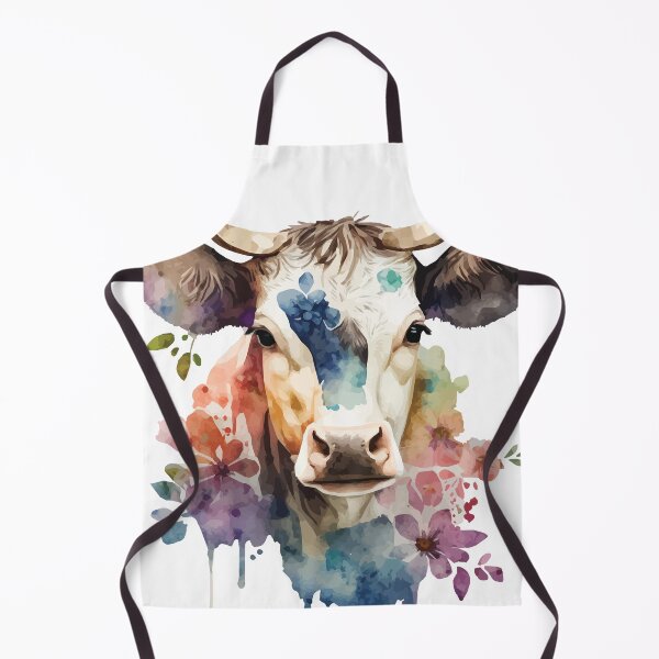 Item preview, A Floral Bohemian Cow Watercolor - Boho Animals designed and sold by GVRDesign.
