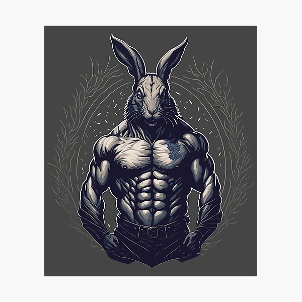 Buff Bunny with logo | Sticker