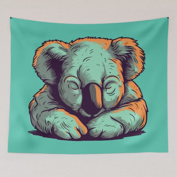 Item preview, Fluffy Koala Napping Cartoon Style designed and sold by Arncil.
