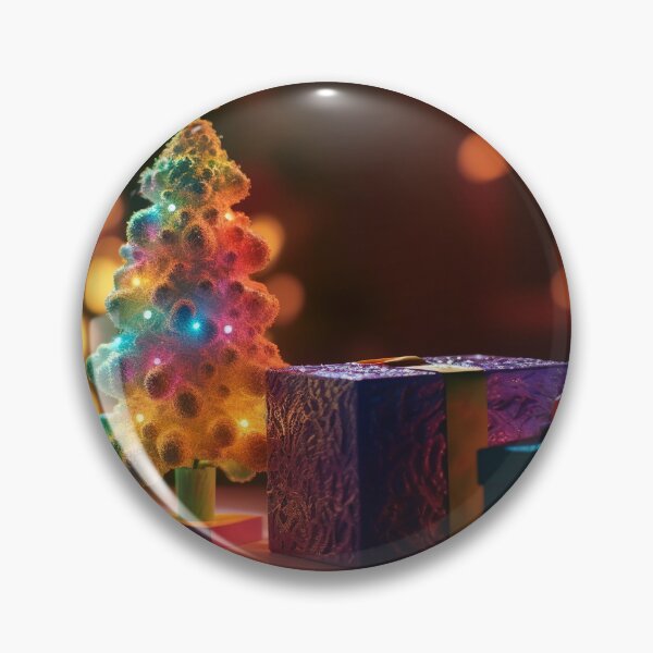 Item preview, Copy of Toy mini Christmas tree and gift box, neon lighting, bokeh background 3 designed and sold by jetaiart.