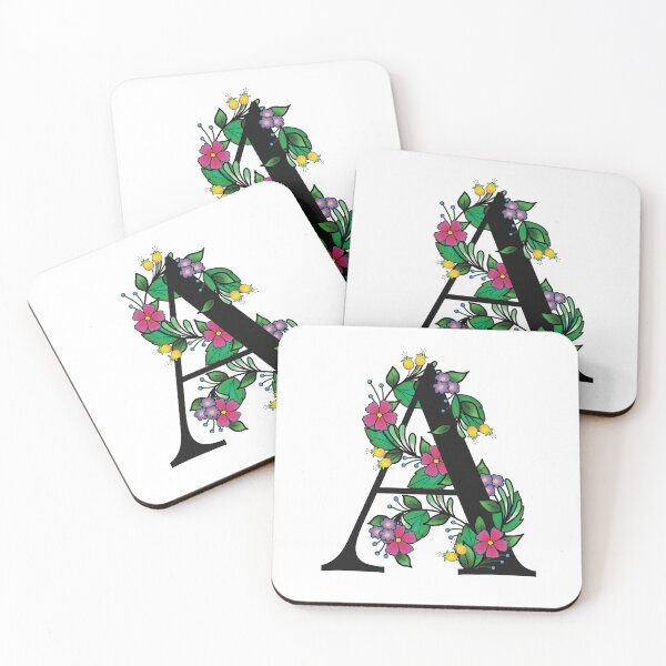 Item preview, Fancy Vibrant Floral Letter A designed and sold by CritterandBloom.