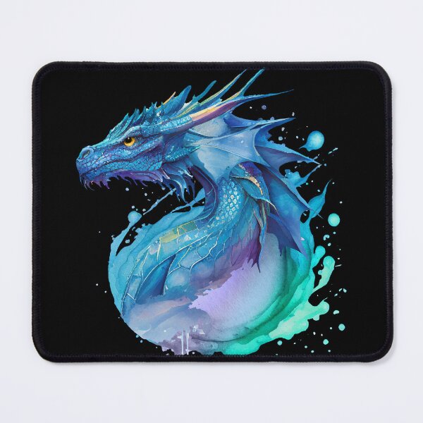 Item preview, Water Elemental Dragon Watercolor designed and sold by Art-by-Aelia.
