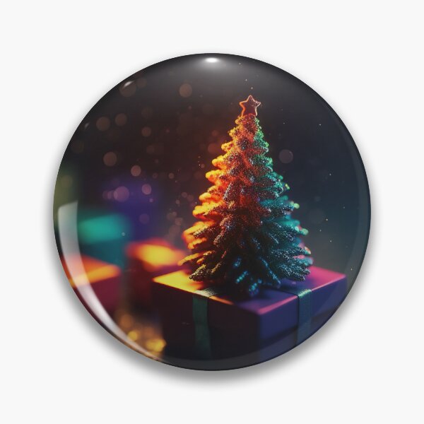 Item preview, Copy of Toy mini Christmas tree and gift box, neon lighting, bokeh background 6  designed and sold by jetaiart.