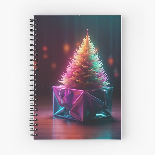 Item preview, Toy mini Christmas tree and gift box, neon lighting, bokeh background 8 designed and sold by jetaiart.