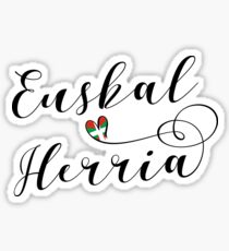 Basque Country, Heart Euskal Herria, Heart Basque Country Sticker