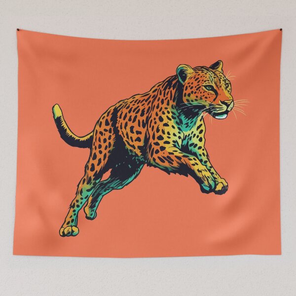 Item preview, Wild Cheetah Running Cartoon Style designed and sold by Arncil.
