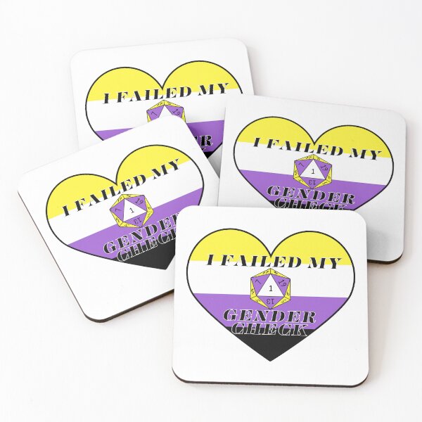 Item preview, Nonbinary - I failed my gender check - Natural 1 - Critical Fail - D&D Novelty designed and sold by CC's Designs.