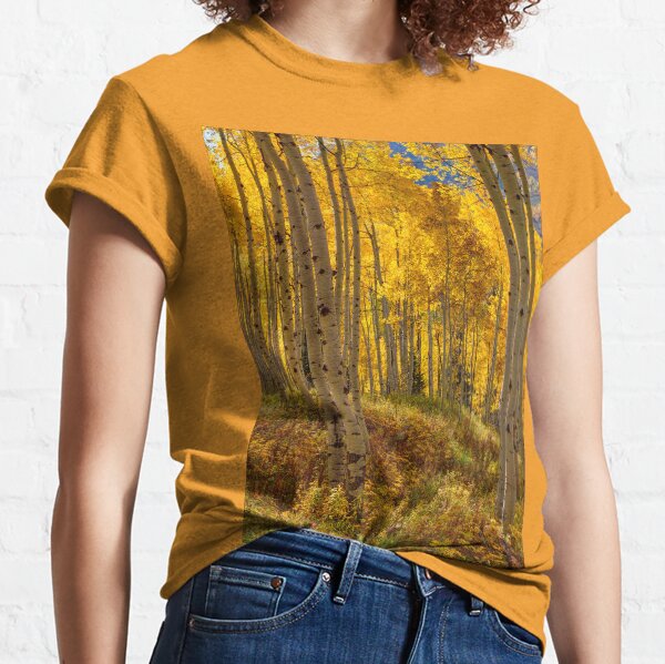 Autumn Aspen Forest Aspen Colorado Panorama Classic T-Shirt