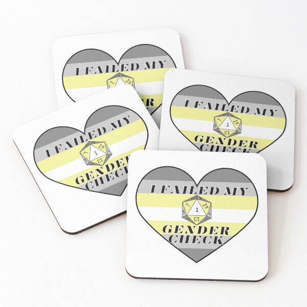 Item preview, Demigender - I failed my gender check - Natural 1 - Critical Fail - D&D Novelty designed and sold by CC's Designs.