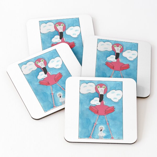 Artikelvorschau, Wilder Mama-Flamingo mit Baby entworfen und verkauft von Ashley Cooke.