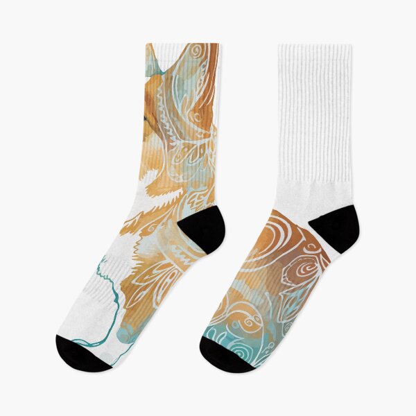 Item preview, A Corgi Overlaid with Bohemian Pattern in Watercolor - Boho Animals designed and sold by GVRDesign.