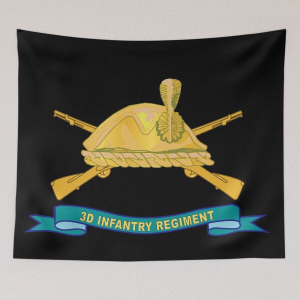 Item preview, Army - 3d Infantry Regiment - DUI w Br - Ribbon X 300 designed and sold by Military Insignia Products.