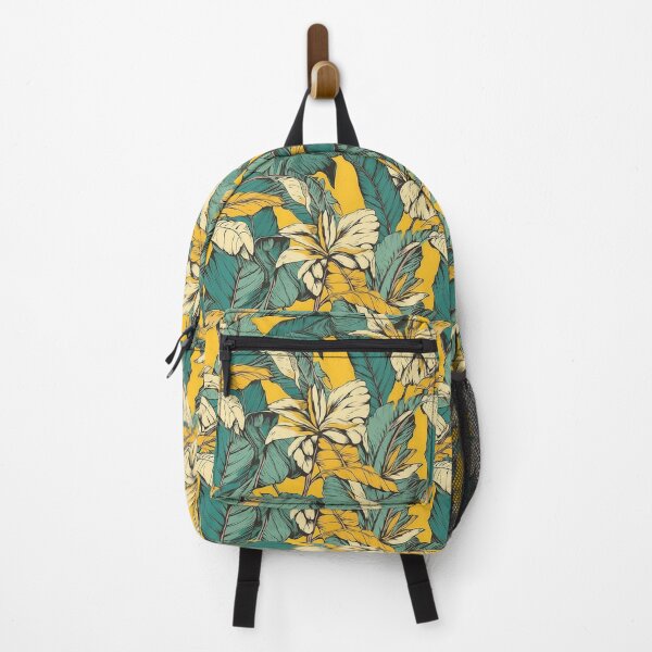 Item preview, Foliage and flowers on yellow background designed and sold by Niellartshop.