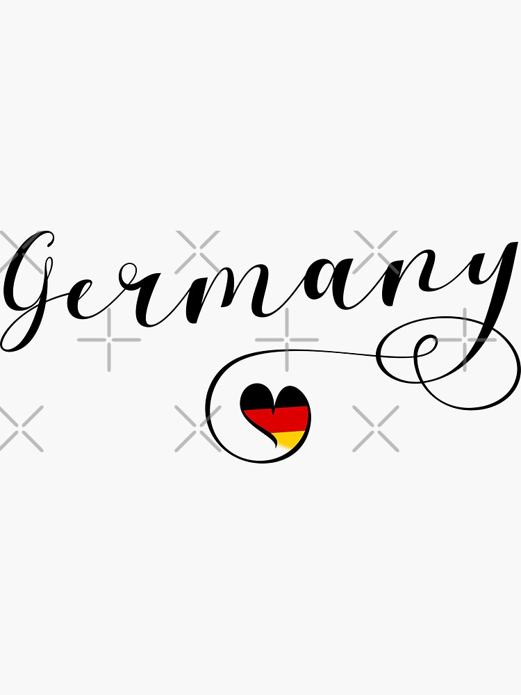 Heart Germany, German Flag, I Love Germany Sticker for Sale by Celticana