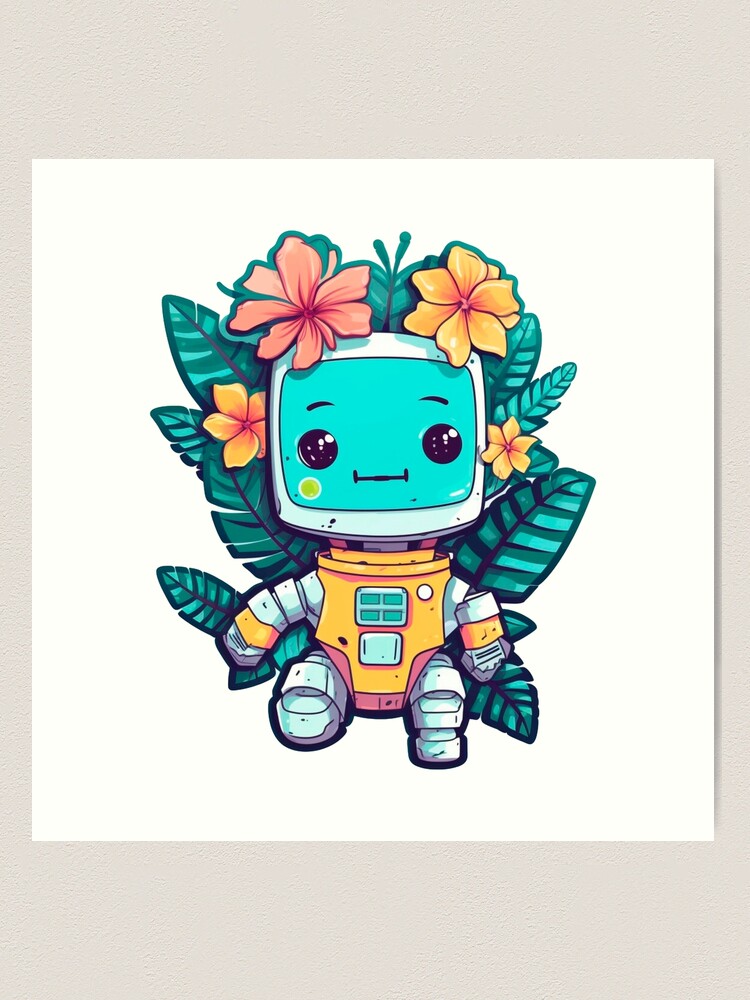 Cute Robot Sticker for Sale by DoodleDazzle