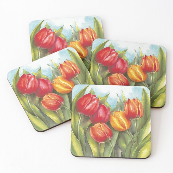 Item preview, Tulips Watercolor Painting designed and sold by Heezel.