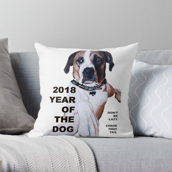 The Year of the Dog 2018 Throw Pillow