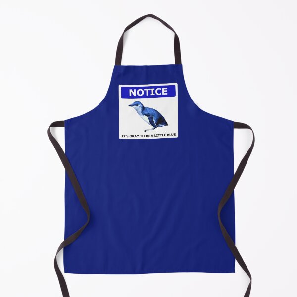 Item preview, Notice it's okay to be a little blue penguin (Blue #0F1D7B background) designed and sold by SBPenguins.
