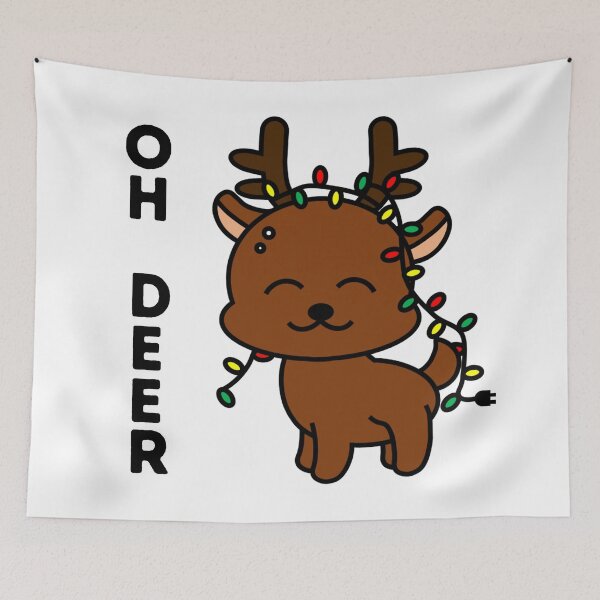 Item preview, Festive Deer Tangled in Christmas Lights designed and sold by OrderofOps.