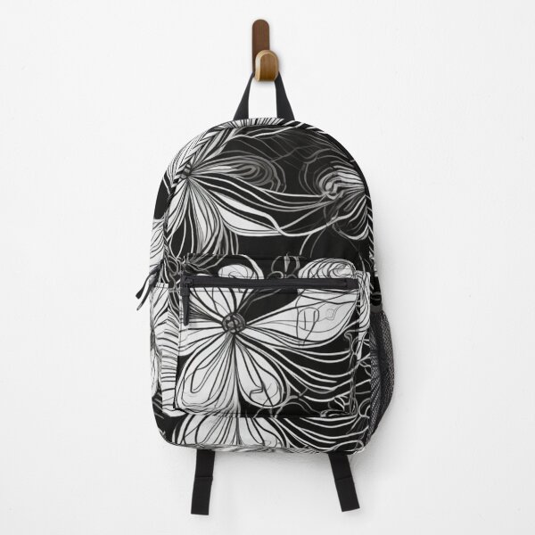 Item preview, Black and White Abstract Floral Print designed and sold by Krizelle Flores.