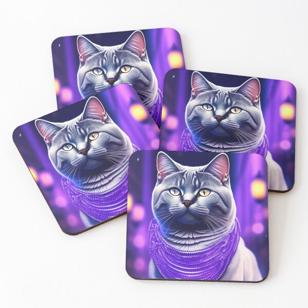 Artikelvorschau, Purple Dreamy British Shorthair entworfen und verkauft von Nocturne  Paws.