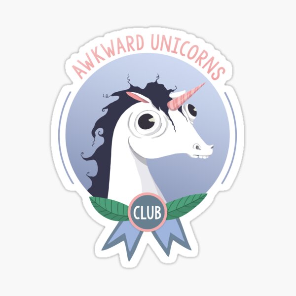 Awkward Unicorns Club Sticker
