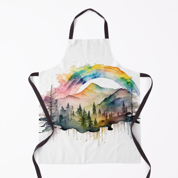 Item preview, Rainbow Pastel Mountain Watercolor designed and sold by FoxfireStardust.