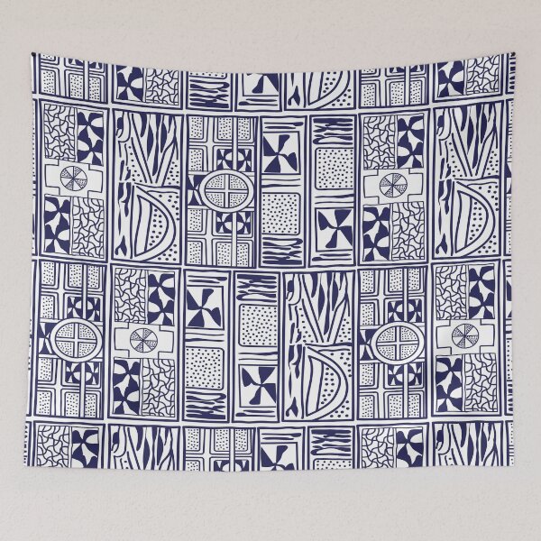 Item preview, Cameroon white Ndop Cloth Inspired print designed and sold by exotikcocotte.