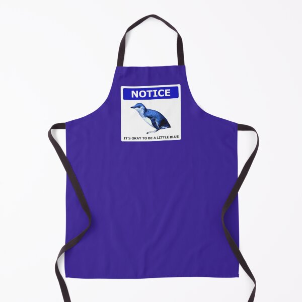 Item preview, Notice it's okay to be a little blue penguin (Dark Purple #3A2096 background) designed and sold by SBPenguins.