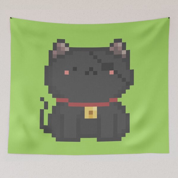 Item preview, Pixel Quiet Black Cat 64 designed and sold by sosorimaru.