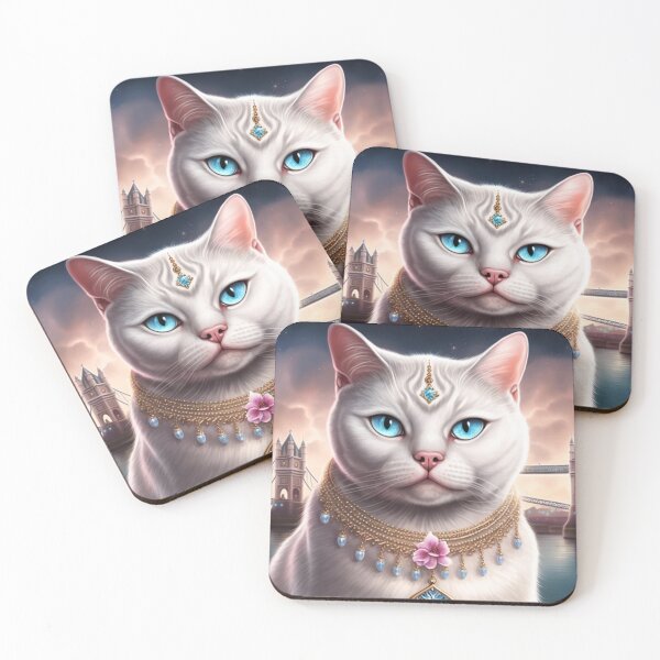 Artikelvorschau, Enigmatic White British Shorthair entworfen und verkauft von Nocturne  Paws.
