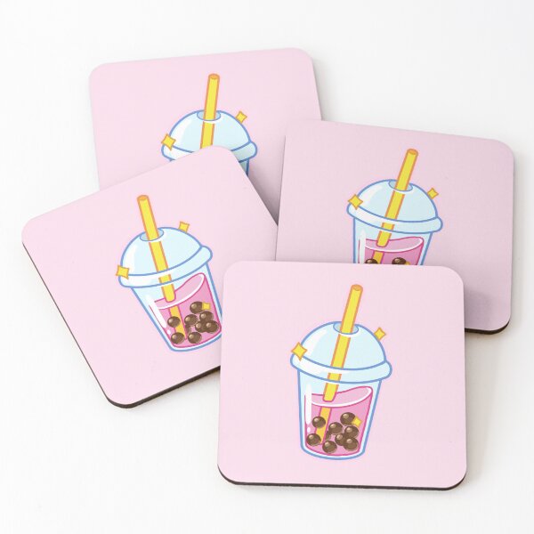 Item preview, pink boba designed and sold by star-berry sticker  co..