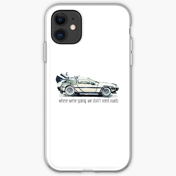 where we're going, we don't need roads iPhone Soft Case