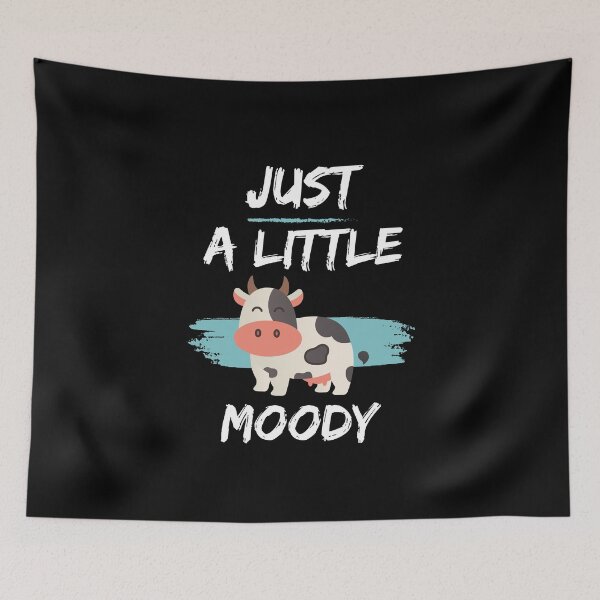 Item preview, Just a little moody | just a little moody cow designed and sold by HStudioPrints.
